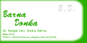 barna donka business card